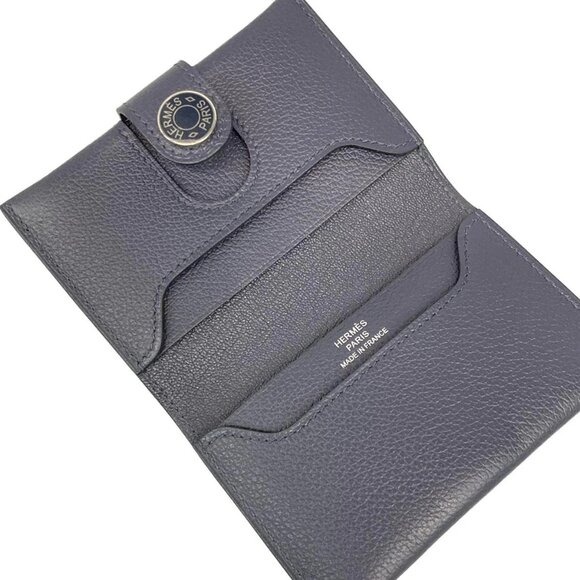 HERMES R.M.S - Blue Nuit Veau Evercolor W Card Case - Picture 3 of 11